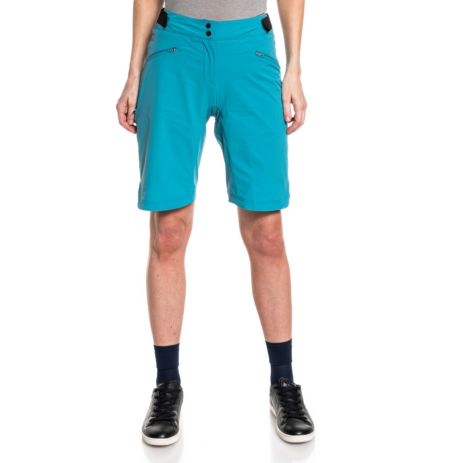 Schöffel Fahrrad Wanderhose Trans Canada 4 Wege Stretch kurz blau Damen