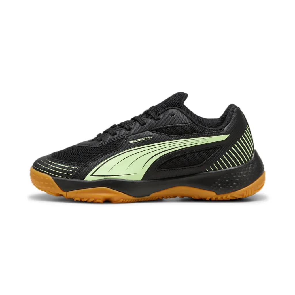 Puma Hallen-Indoorschuhe Solarflash III JR schwarz/limegrün Kinder