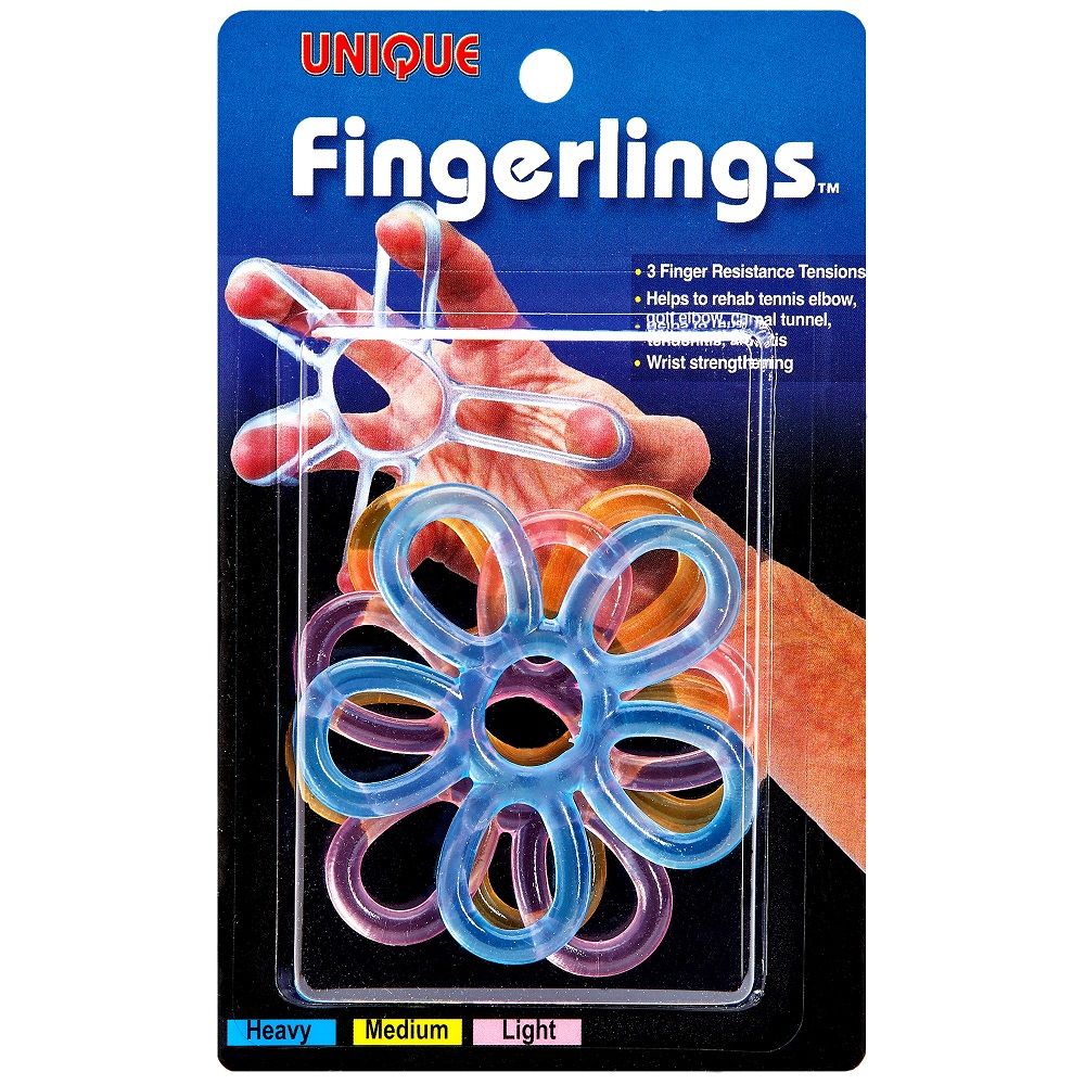 Unique Fingerlings - Hand/Arm/Fingertrainer - 3 StĂ¤rken im 3er Pack