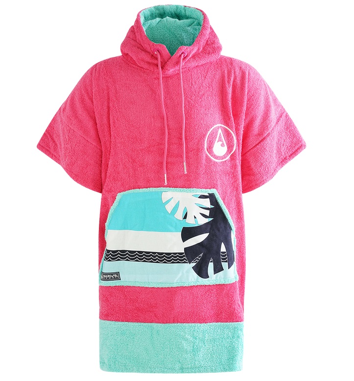 Wave Hawaii Poncho Pink Wave (Baumwolle/Viskose) 145-175 cm pink/mint Damen