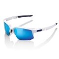 100% Sport Sonnenbrille Speedcoupe Hiper Lens weiss matt - 1 Brille mit Hardcase