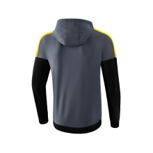 Erima Trainingsjacke Squad Tracktop Jacke mit Kapuze grau/schwarz/gelb Herren