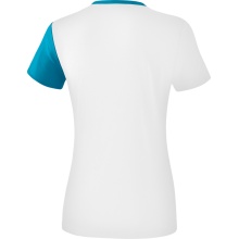 Erima Sport-Shirt 5C (100% Polyester) weiss/petrolblau Damen