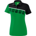 Erima Spprt-Polo 5C (100% Polyester) smaragdgrün/schwarz Damen