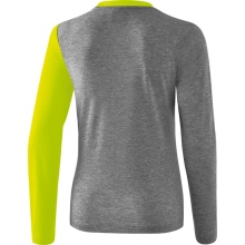Erima Sport-Langarmshirt 5C (100% Polyester) grau/lime Damen