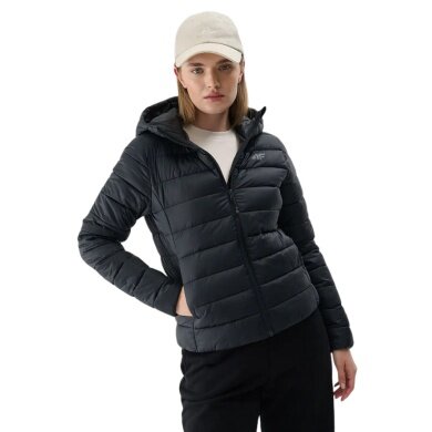 4F Steppjacke F468 Down Jacket mit Kapuze (Daunenfüllung) schwarz Damen