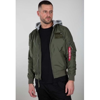 Alpha Industries Fliegerjacke MA-1 TT Custom mit Kapuze olivegrün Herren