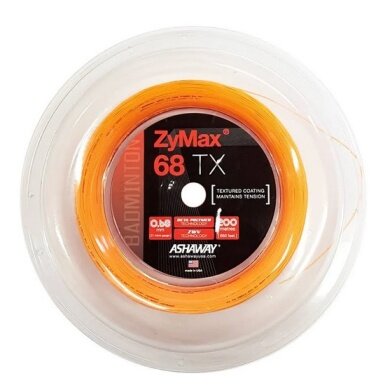 Ashaway Badmintonsaite Zymax 68 TX orange 200m Rolle