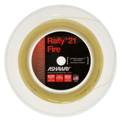 Ashaway Badmintonsaite Rally 21 Fire natur 200m Rolle