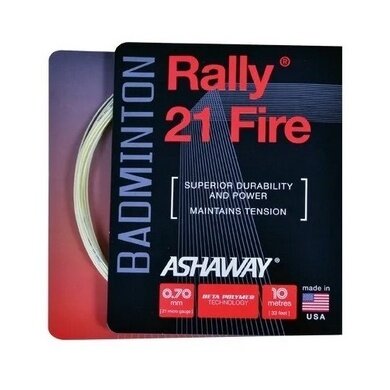 Ashaway Badmintonsaite Rally 21 Fire natur 10m Set