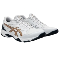 Asics Hallen-Indoorschuhe Gel Rocket 11 (multifunktional/Stabiltät) 2024 weiss/schwarz/gold Herren