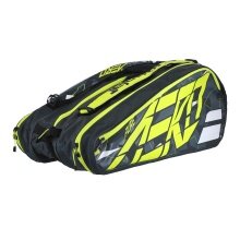 Babolat Tennis-Racketbag Pure Aero (Schlägertasche, 3 Hauptfächer) grau/gelb/weiss 12er