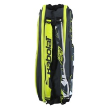 Babolat Tennis-Racketbag Pure Aero (Schlägertasche, 2 Hauptfächer) grau/gelb/weiss 6er