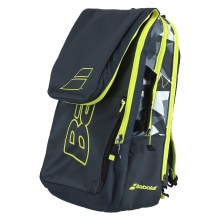 Babolat Tennis-Rucksack Pure Aero (Haupt- und Schlägerfach, thermoisoliert) grau/gelb/weiss