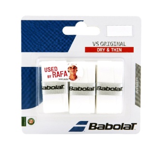 Babolat Overgrip VS Grip Original (trocken, glatt) 0.4mm weiss 3er