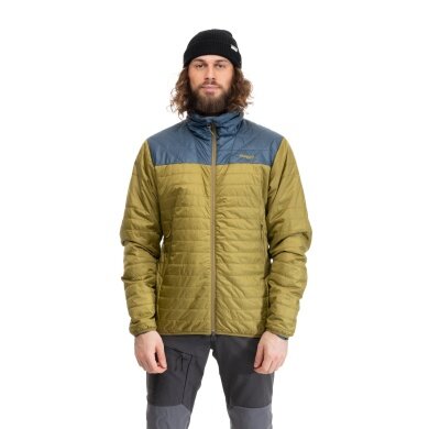 Bergans Isolationsjacke Røros Light (super leicht, PrimaLoft) olivegrün/blau Herren