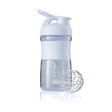 BlenderBottle Trinkflasche Sportmixer Grip 590ml transparent/weiss