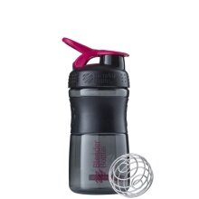 BlenderBottle Trinkflasche Sportmixer Grip 590ml schwarz/pink