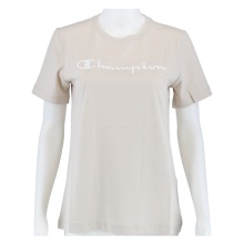 Champion Shirt (Baumwolle) Big Logo-Print beige Damen