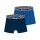 Champion Boxershort (Baumwolle) Unterwäsche mit blauem Bund 2022 navyblau/royalblau Herren - 2er Pack