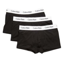 Calvin Klein Unterwäsche Boxershorts Low Rise Trunk (Baumwolle) schwarz/weiss Herren - 3 Stück