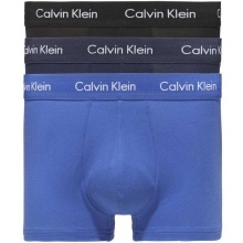 Calvin Klein Unterwäsche Boxershorts Low Rise Trunk (Baumwolle) mehrfarbig schwarz/blau Herren - 3 Stück