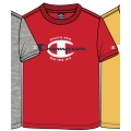 Champion Freizeit-Tshirt (Baumwolle) Crew Graphic Print 2023 rot Jungen