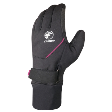 Chiba Winter-Fahrradhandschuhe Rain Pro schwarz/pink - 1 Paar