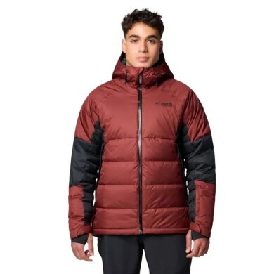 Columbia Winter-Skijacke Roaring Fork Down Jacket (wasserdicht, Omni-Heat Infinity) dunkelrot/schwarz Herren