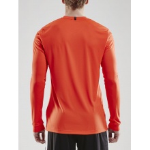 Craft Sport-Langarmshirt (Trikot) Squad Solid - hohe Elastizität, ergonomisches Design - orange Herren