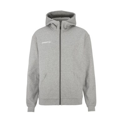 Craft Kapuzenpullover Community 2.0 Logo Full Zip Hoodie (Baumwolle/Polyester) grau Herren