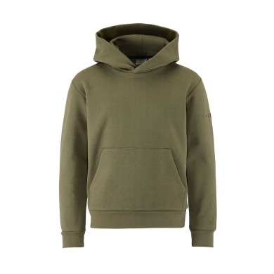 Craft Kapuzenpullover Community 2.0 Hoodie (athletische Passform) khakigrün Kinder