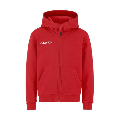 Craft Kapuzenpullover Community 2.0 Logo Full Zip Hoodie (Baumwolle/Polyester) rot Kinder