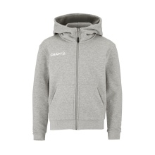 Craft Kapuzenpullover Community 2.0 Logo Full Zip Hoodie (Baumwolle/Polyester) hellgrau Kinder