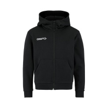 Craft Kapuzenpullover Community 2.0 Logo Full Zip Hoodie (Baumwolle/Polyester) schwarz Kinder