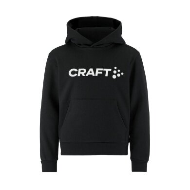 Craft Kapuzenpullover Community 2.0 Hoodie (hoher Tragekomfort) schwarz Kinder