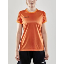 Craft Sport-Shirt (Trikot) Progress 2.0 Graphic Jersey - leicht, funktionell und Stretchmaterial - orange/schwarz Damen