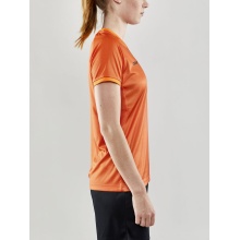 Craft Sport-Shirt (Trikot) Progress 2.0 Graphic Jersey - leicht, funktionell und Stretchmaterial - orange/schwarz Damen