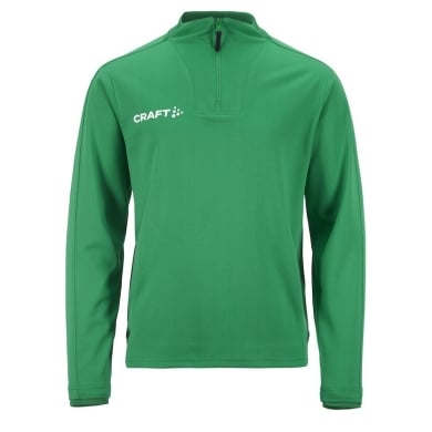 Craft Sport-Langarmshirt Evolve 2.0 Halfzip (100% rec. Polyester) grün Kinder
