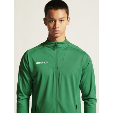 Craft Sport-Trainingsjacke Evolve 2.0 Full Zip (strapazierfähig, elastisch) grün Herren