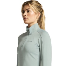 Craft Sport-Langarmshirt CORE Gain (Midlayer, Half-Zip) graugrün Damen