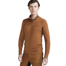 Craft Sport-Langarmshirt CORE Gain (Midlayer, Half-Zip) braun Herren