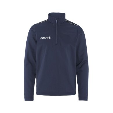 Craft Sport-Langarmshirt Squad Go Halfzip (Stehkragen, 100% rec. Polyester) navyblau Kinder