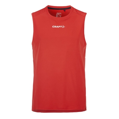 Craft Sport-Tank Rush 2.0 Singlet ärmellos (100% rec. Polyester) rot Herren