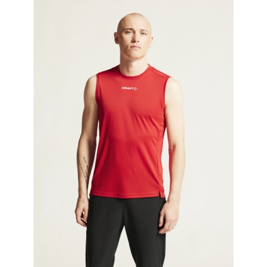 Craft Sport-Tank Rush 2.0 Singlet ärmellos (100% rec. Polyester) rot Herren