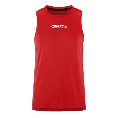 Craft Sport-Tank Rush 2.0 Singlet ärmellos (100% rec. Polyester) rot Kinder