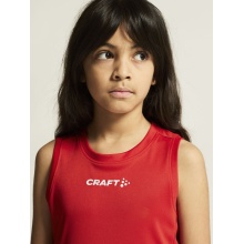 Craft Sport-Tank Rush 2.0 Singlet ärmellos (100% rec. Polyester) rot Kinder