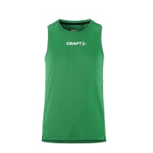 Craft Sport-Tank Rush 2.0 Singlet ärmellos (100% rec. Polyester) grün Kinder