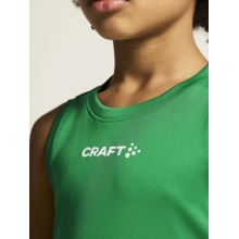 Craft Sport-Tank Rush 2.0 Singlet ärmellos (100% rec. Polyester) grün Kinder