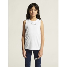 Craft Sport-Tank Rush 2.0 Singlet ärmellos (100% rec. Polyester) weiss Kinder